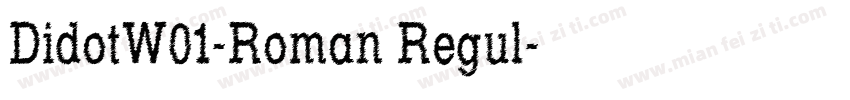 DidotW01-Roman Regul字体转换